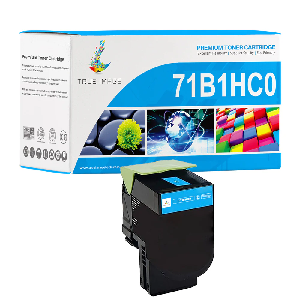 Compatible Lexmark 71B1HC0 Cyan Toner Cartridge - High Yield