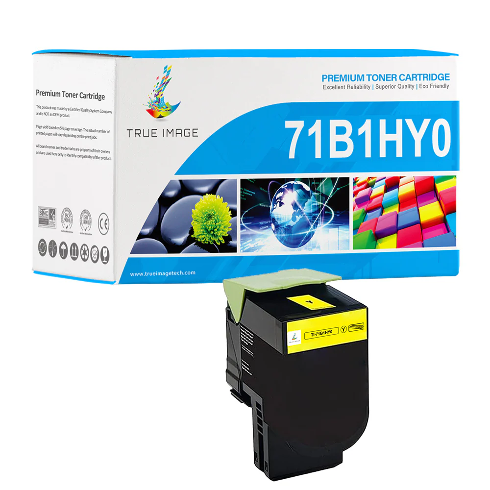 Compatible Lexmark 71B1HY0 Yellow Toner Cartridge - High Yield