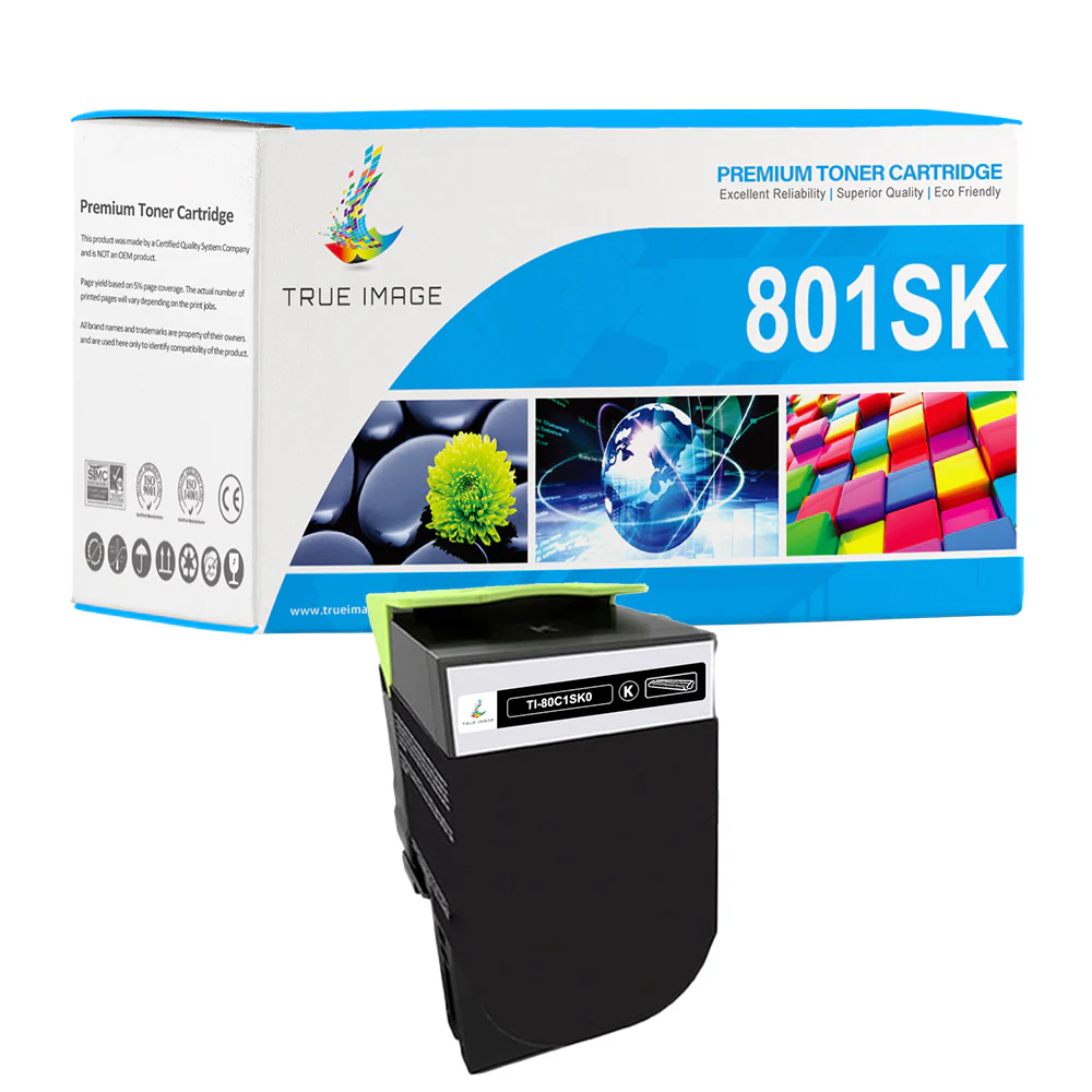 Compatible Lexmark 801SK Black Toner Cartridge (80C1SK0) - Standard Yield