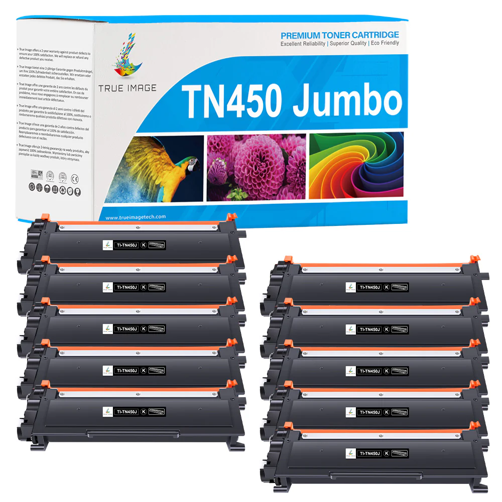 Compatible Brother TN450 High Yield Toner Cartridges Black 10-Pack - Image 2