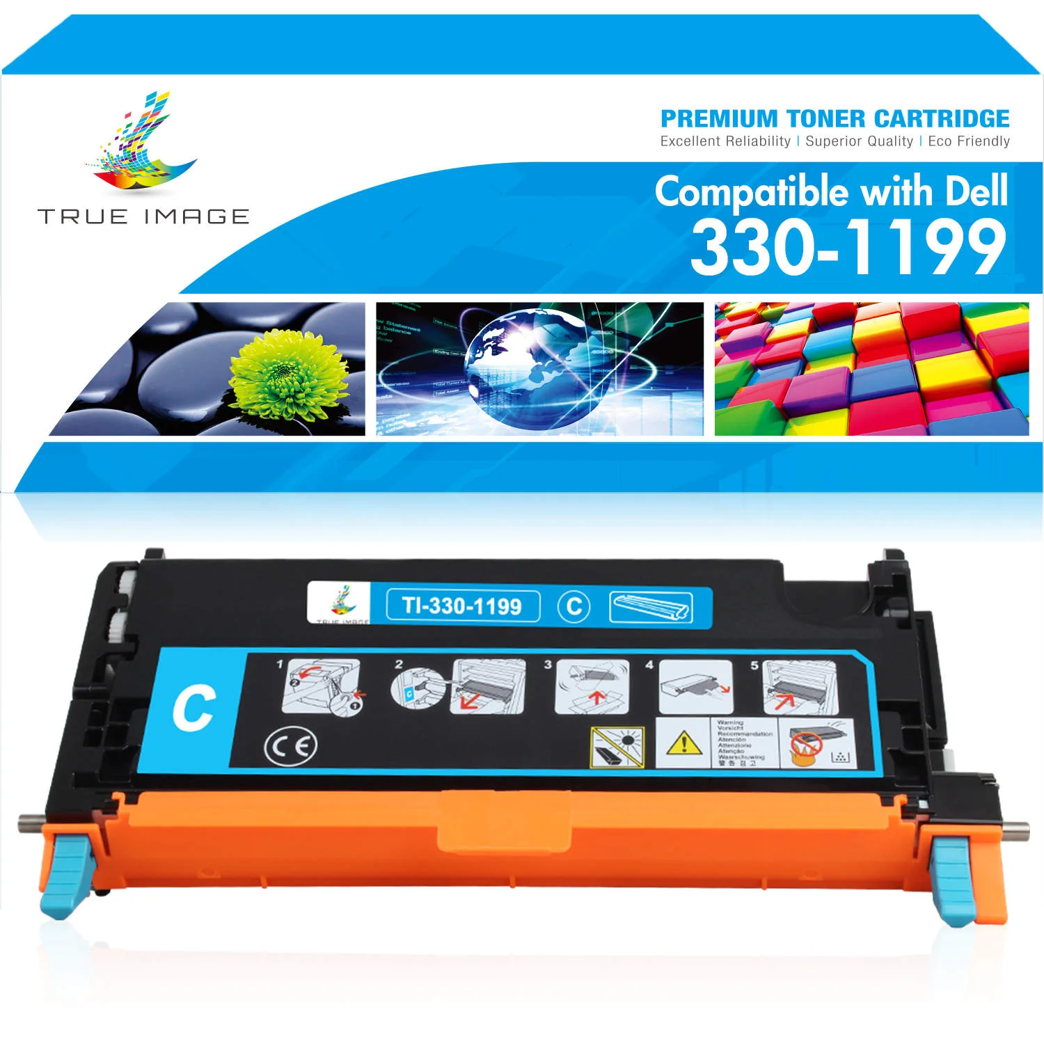 Dell Compatible 330-1199 High Yield Cyan Toner Cartridge