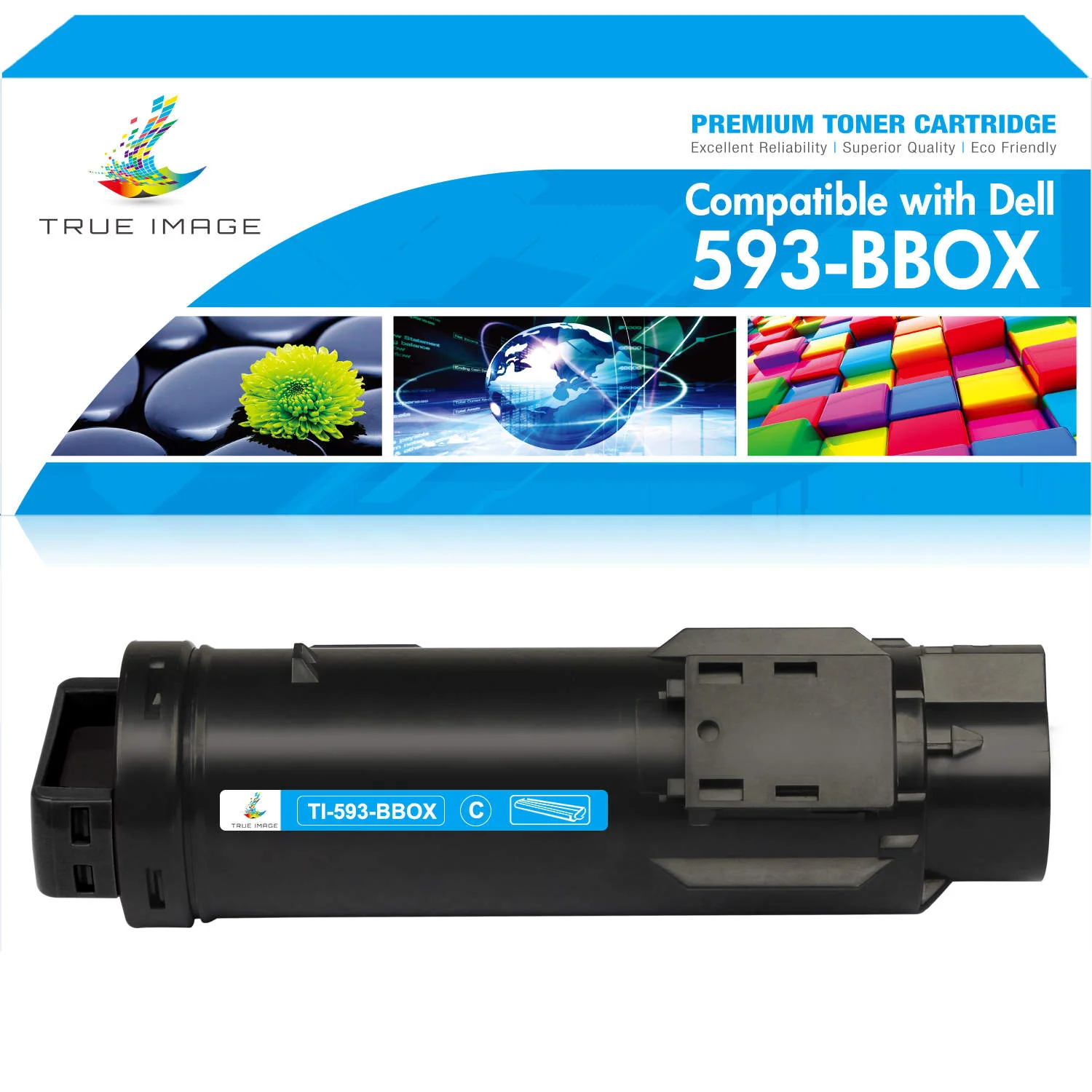 Dell Compatible 593-BBOX High Yield Cyan Toner Kits