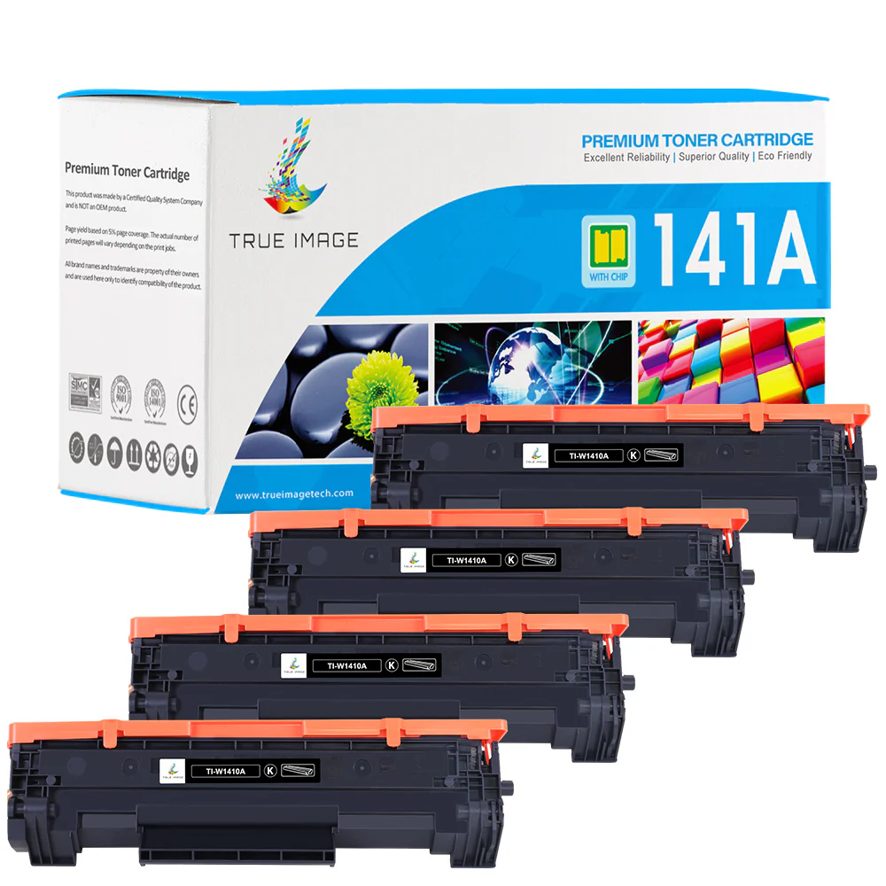 HP 141A Black Toner Cartridges 4-Pack - With Chip