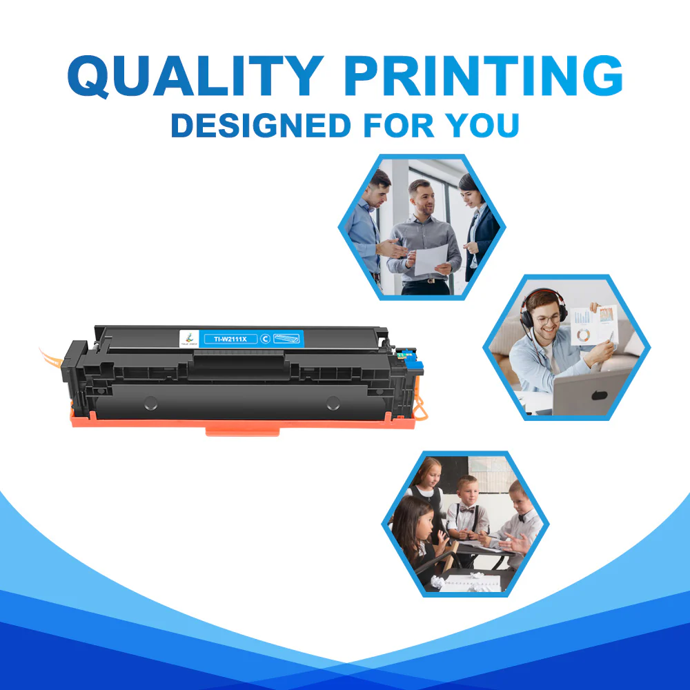 W2111X - Chip-Ready Compatible HP 206X Cyan Toner Cartridge | Monitors Toner Levels - Image 4