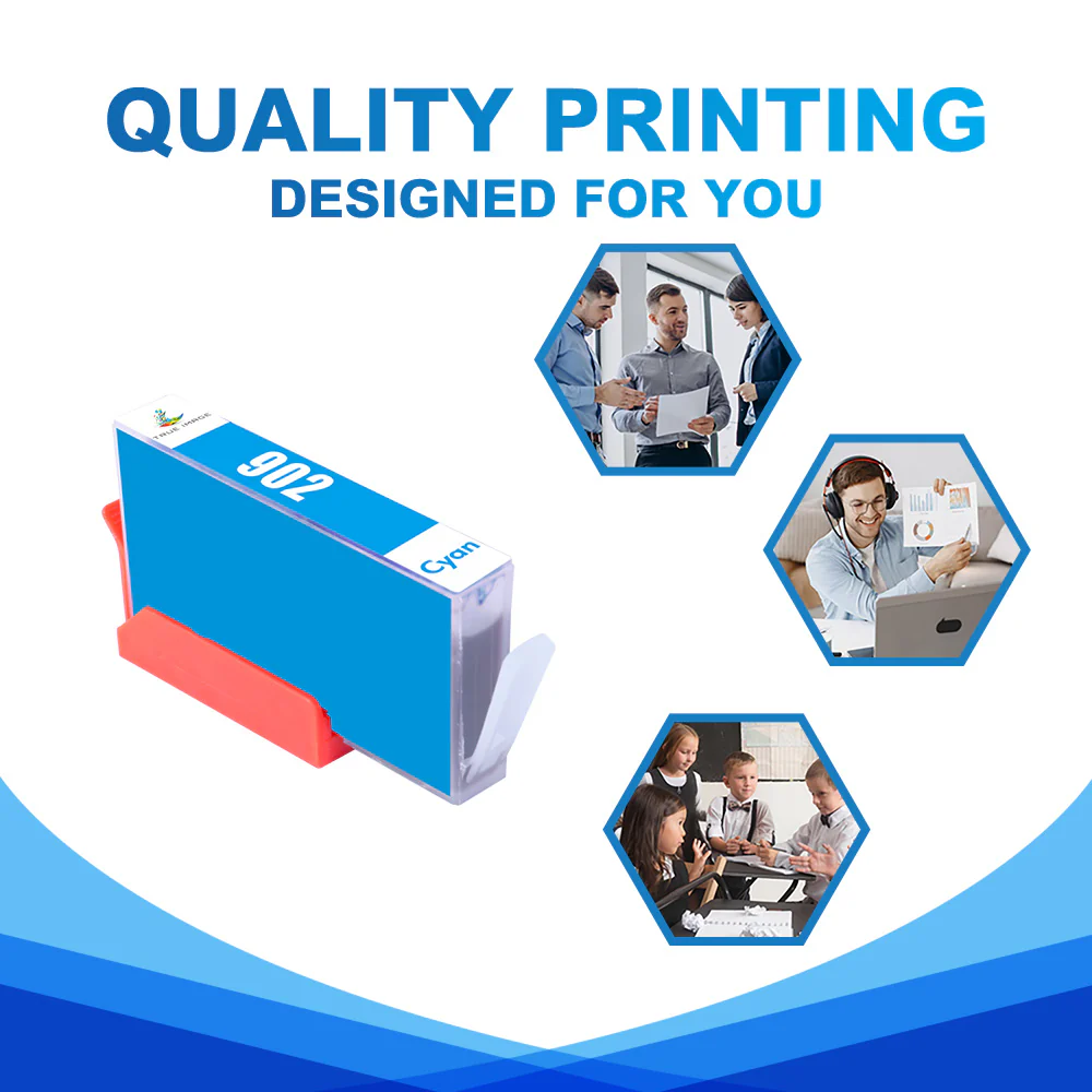 Compatible HP 902 (Firmware Safe) Cyan Ink Cartridge - T6L86AN - Image 4