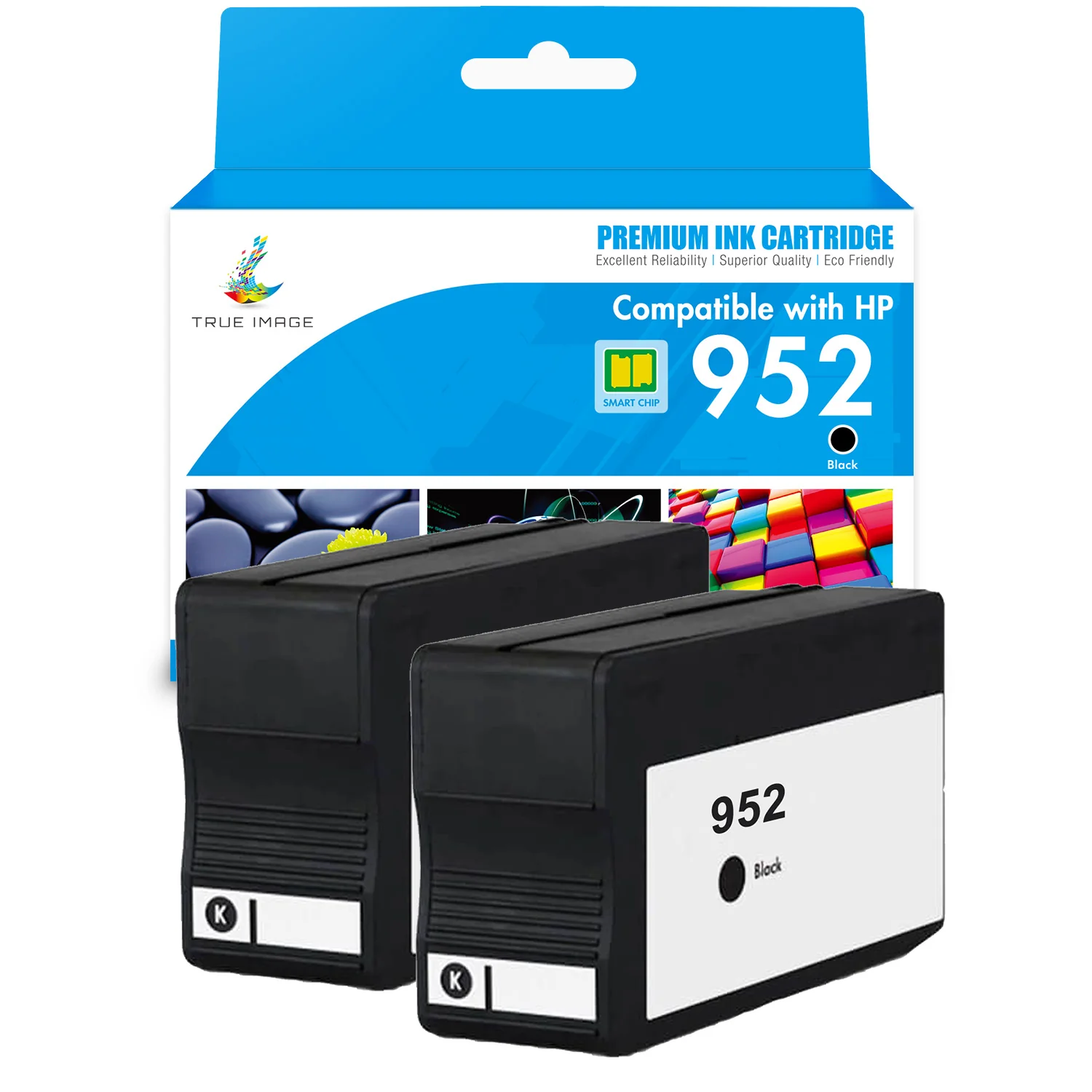 Compatible HP 952 (Firmware Safe) Black Ink Cartridges Twin Pack