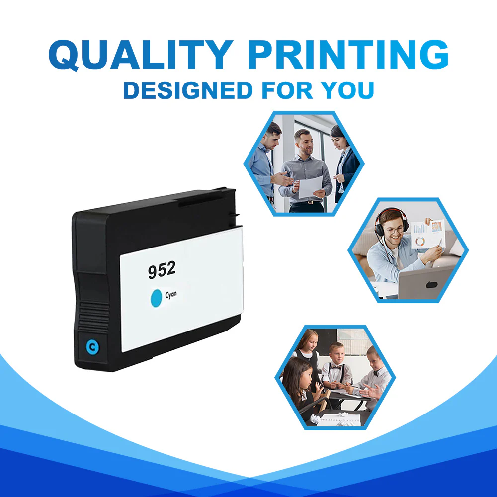 Compatible HP 952 (Firmware Safe) Cyan Ink Cartridge-L0S49AN - Image 4