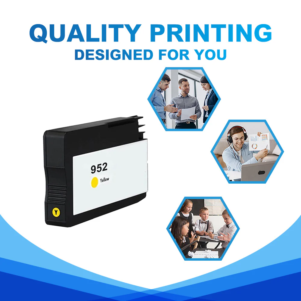 Compatible HP 952 (Firmware Safe) Yellow Ink Cartridge-L0S55AN - Image 4