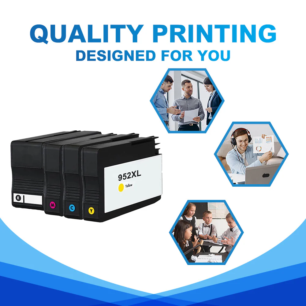 Compatible HP 952XL (Firmware Safe) Ink Cartridges Combo Pack (F6U19AN) | With Upgraded Chip - Image 4