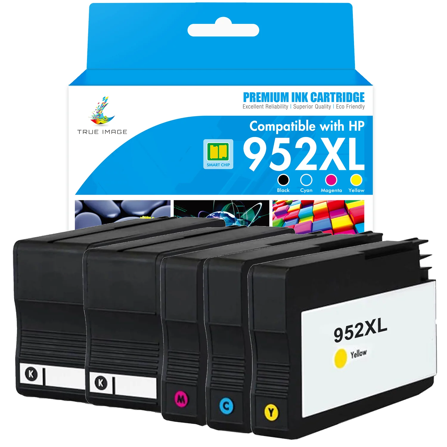 Compatible HP 952XL (Firmware Safe) Ink Cartridges Combo Pack (F6U19AN) | With Upgraded Chip - Image 6