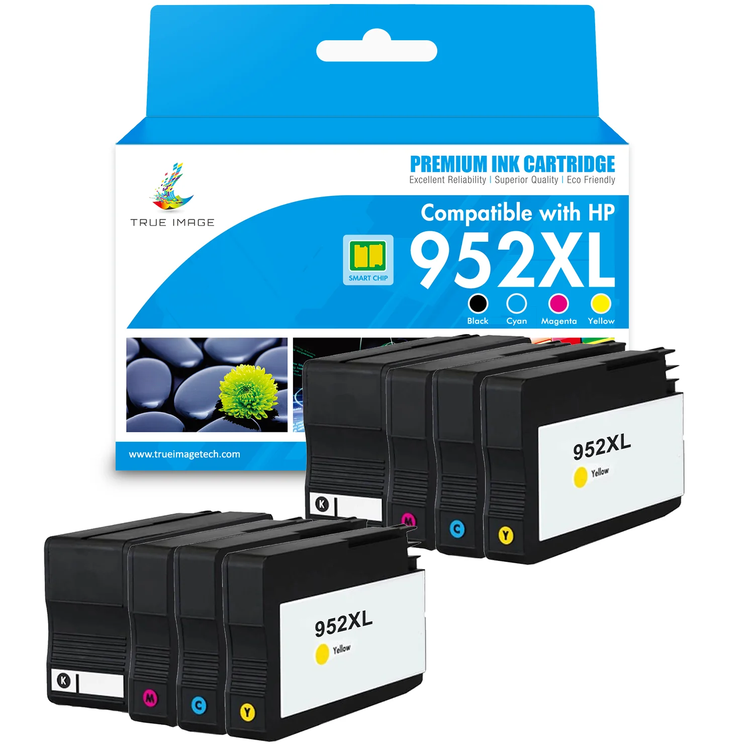 Compatible HP 952XL (Firmware Safe) Ink Cartridges Combo Pack (F6U19AN) | With Upgraded Chip - Image 7