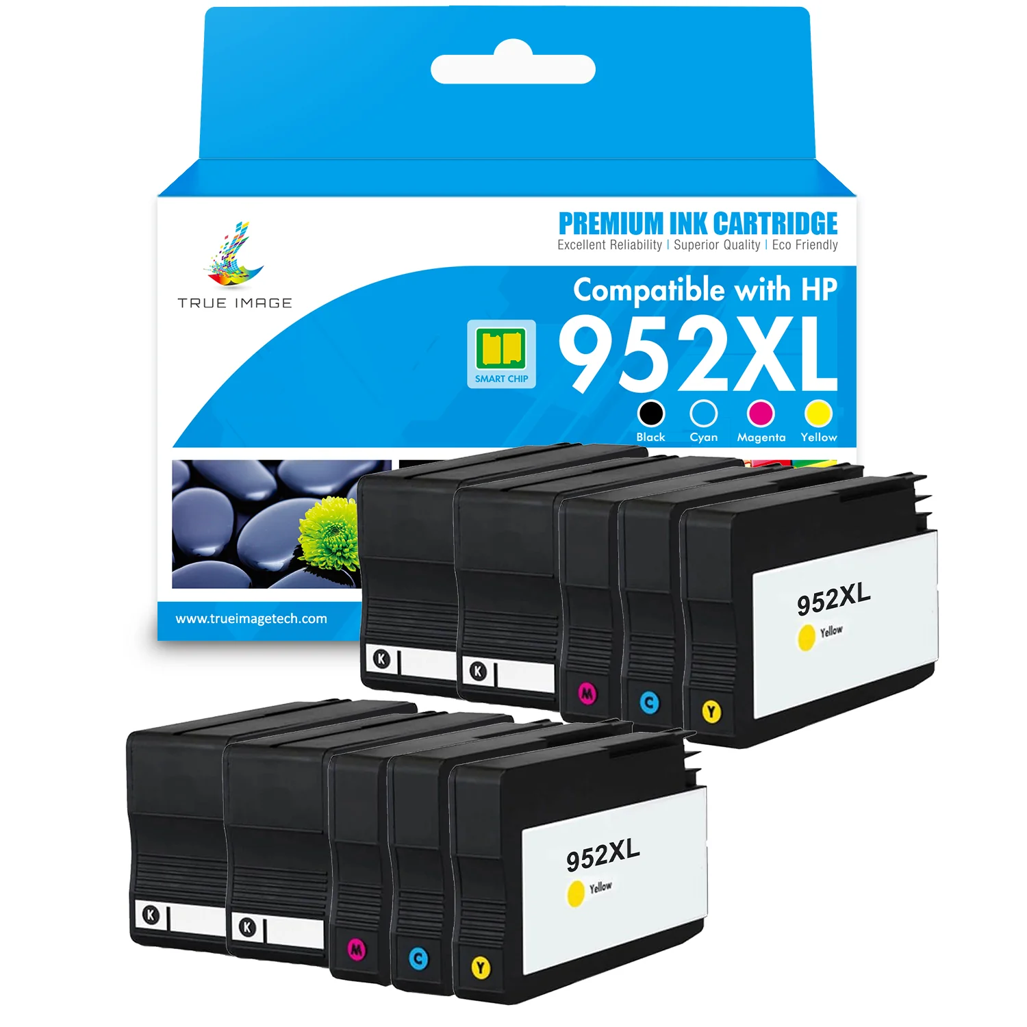 Compatible HP 952XL (Firmware Safe) Ink Cartridges Combo Pack (F6U19AN) | With Upgraded Chip - Image 8