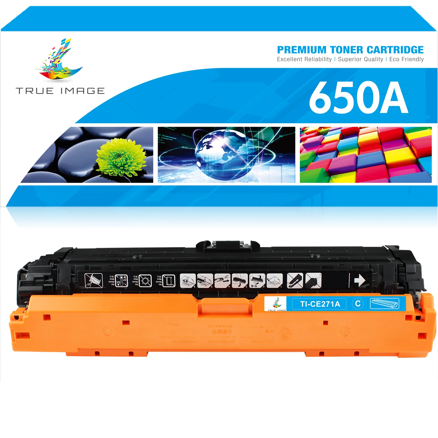 HP Compatible CE271A Cyan Toner Cartridge
