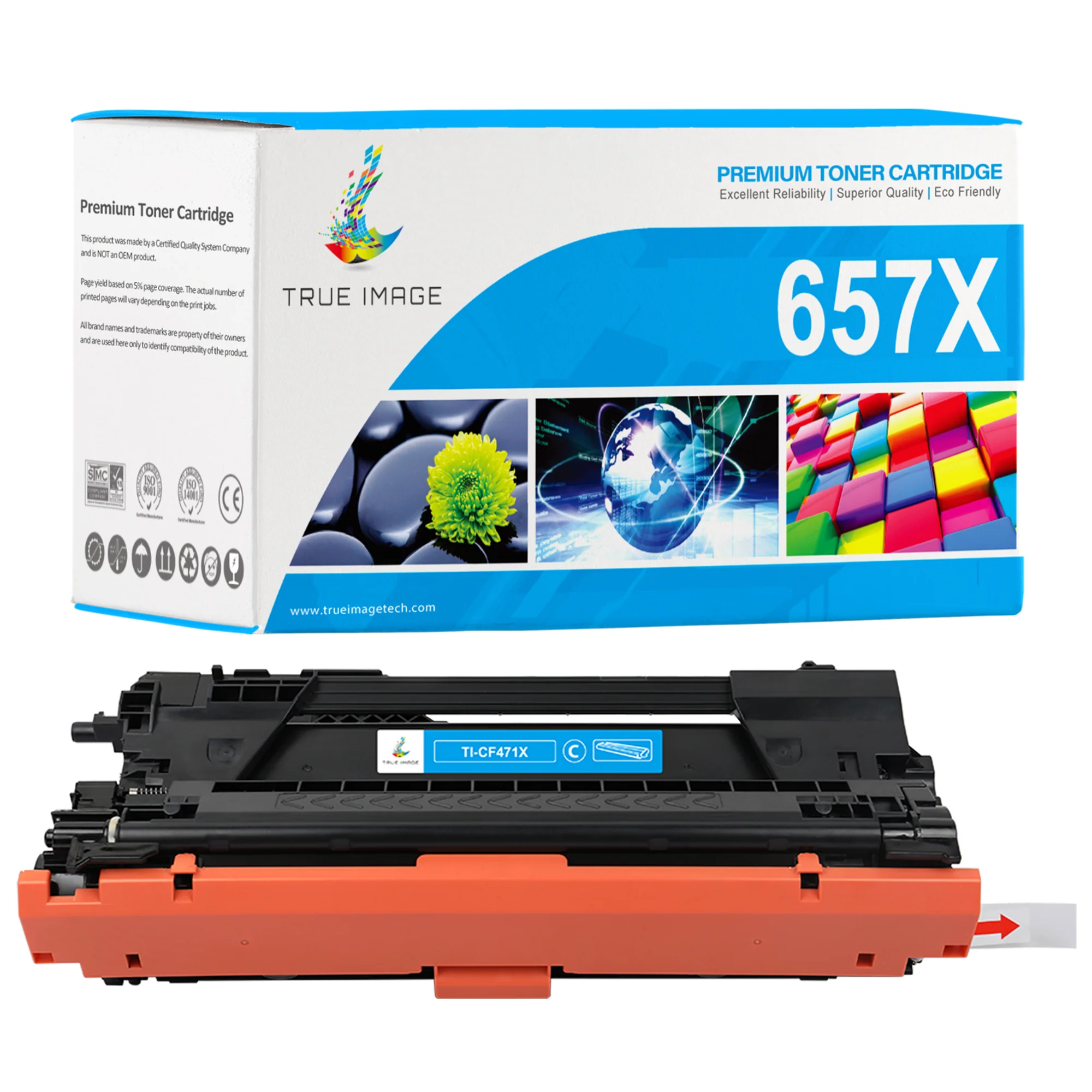 CF471X - Compatible HP 657X Cyan Toner Cartridge - Super High Yield