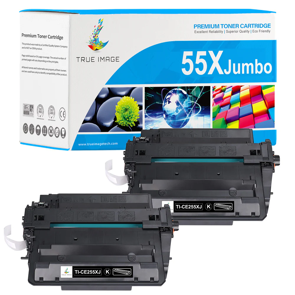 Compatible HP 55X CE255X Toner Cartridge - High Yield - 2 Packs - Image 2