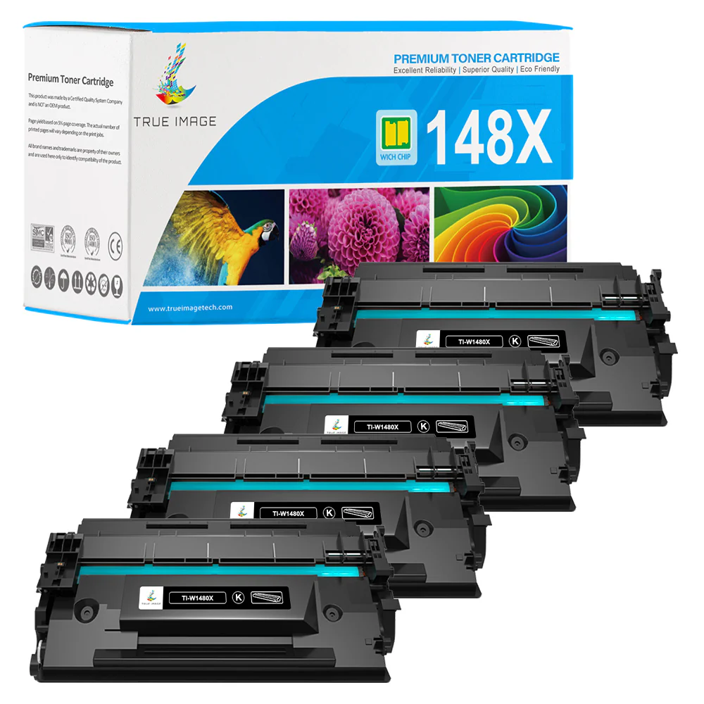 HP LaserJet Pro MFP 4101fdw Toner - Chip-Ready Compatible HP 148A/148X Toner Set - Image 10