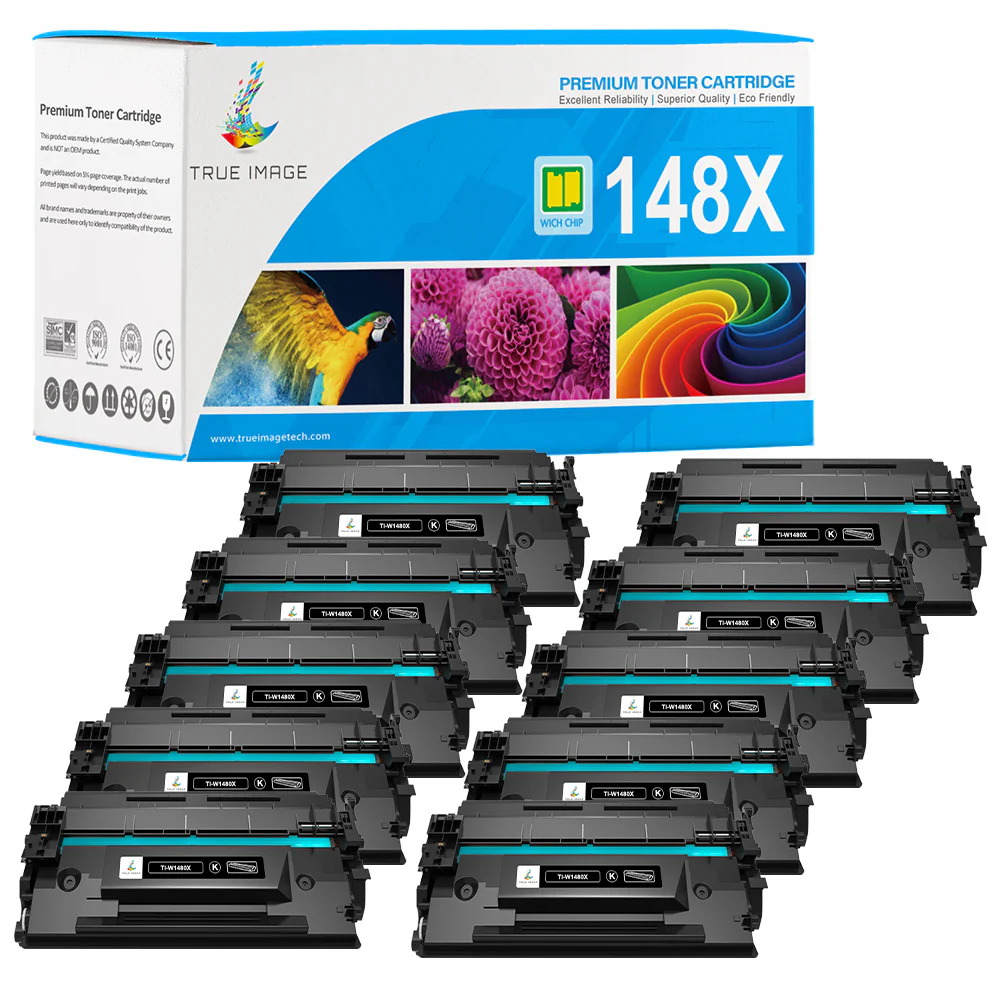 HP LaserJet Pro MFP 4101fdw Toner - Chip-Ready Compatible HP 148A/148X Toner Set - Image 12