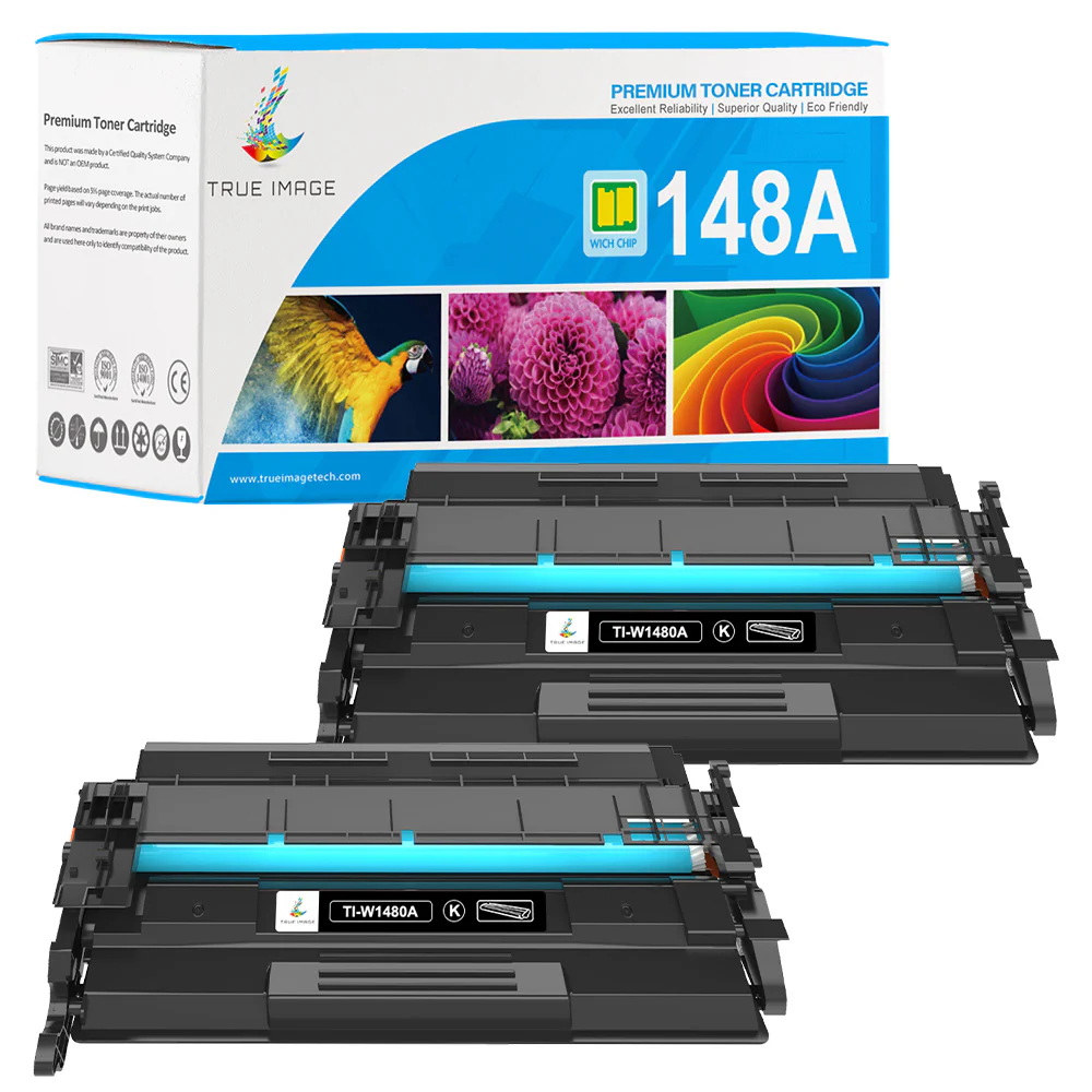 HP LaserJet Pro MFP 4101fdw Toner - Chip-Ready Compatible HP 148A/148X Toner Set - Image 7