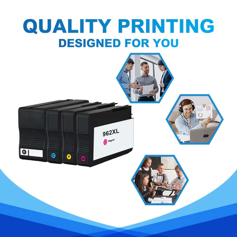 Compatible HP 962XL Ink Cartridges 10-Pack (4 Black, 2 Cyan, 2 Magenta, 2 Yellow) - Image 5