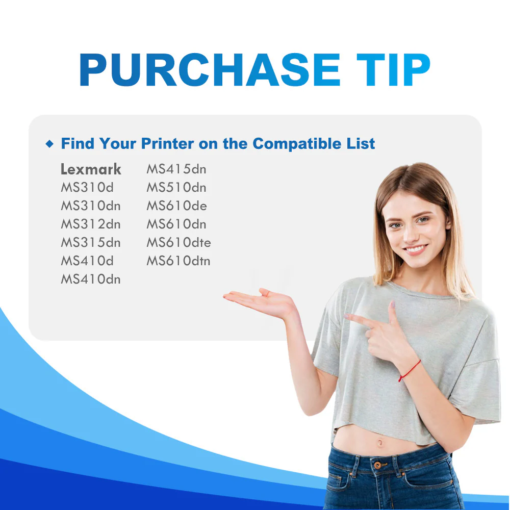 Compatible Lexmark 501 Black Standard Yield Toner Cartridge- 50F1000 - Image 3