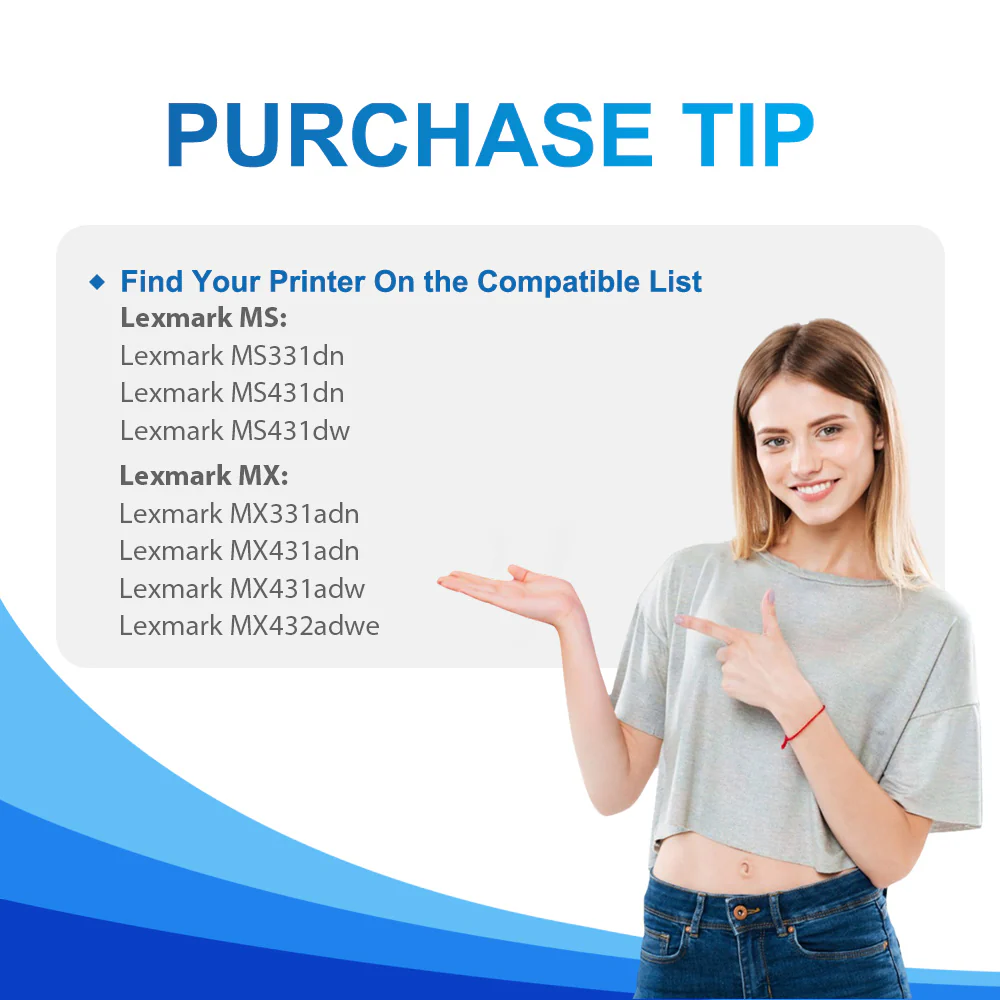 Compatible Lexmark 55B1000 Black Toner Cartridge - Standard Yield - Image 3