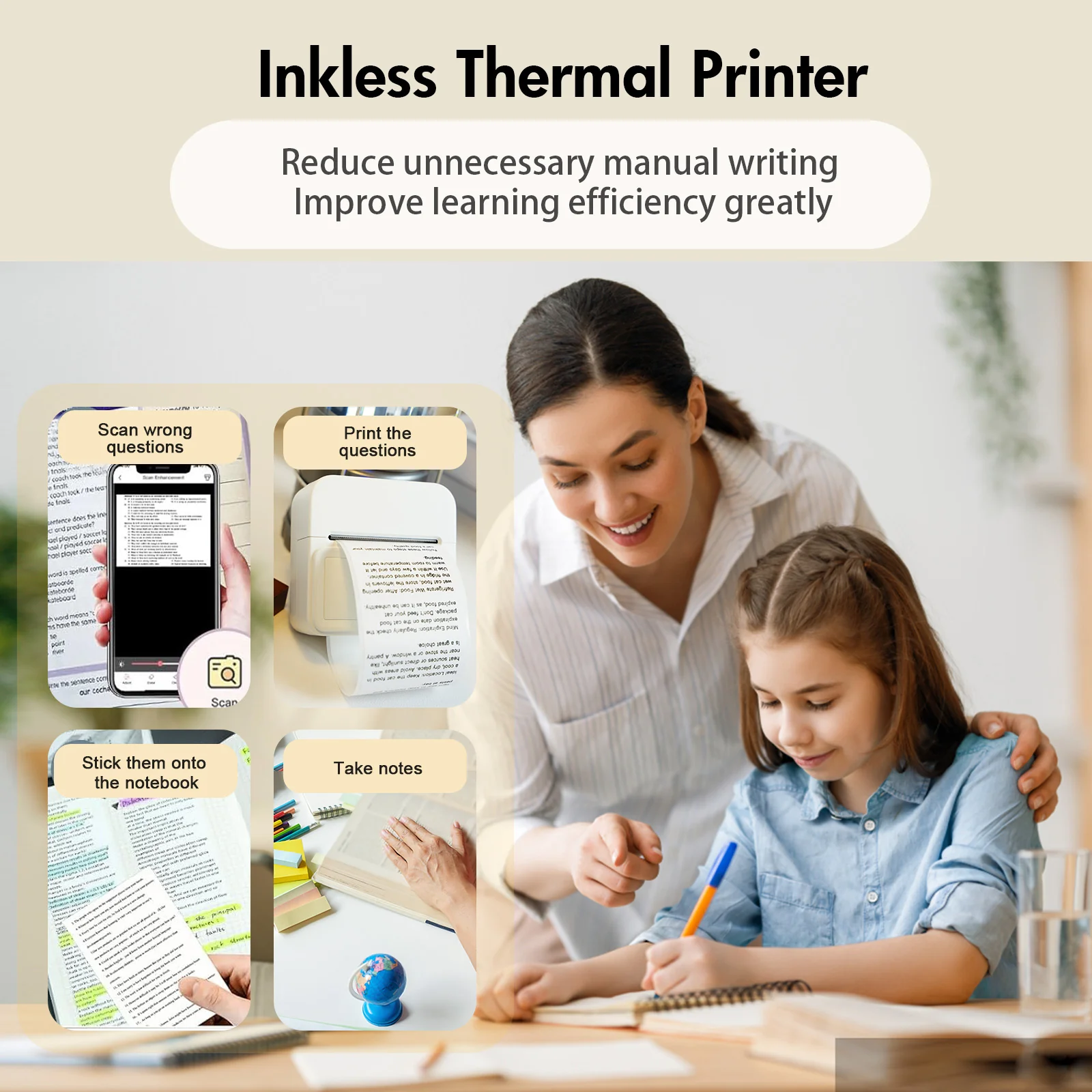 True Image TY2C Label Maker - 2 Inch Inkless Label Printer - USB & Bluetooth Compatible - Image 10