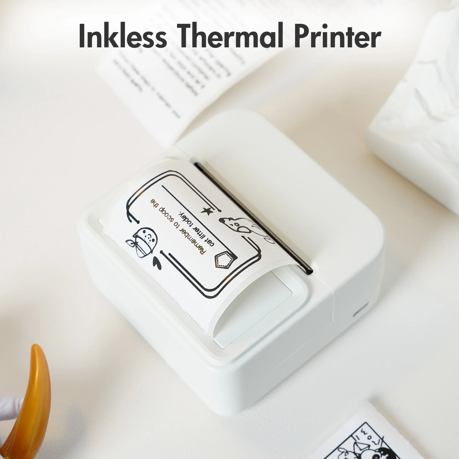 True Image TY2C Label Maker - 2 Inch Inkless Label Printer - USB & Bluetooth Compatible - Image 6