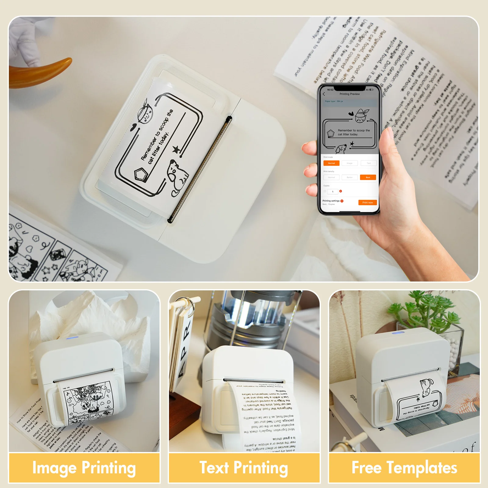 True Image TY2C Label Maker - 2 Inch Inkless Label Printer - USB & Bluetooth Compatible - Image 8