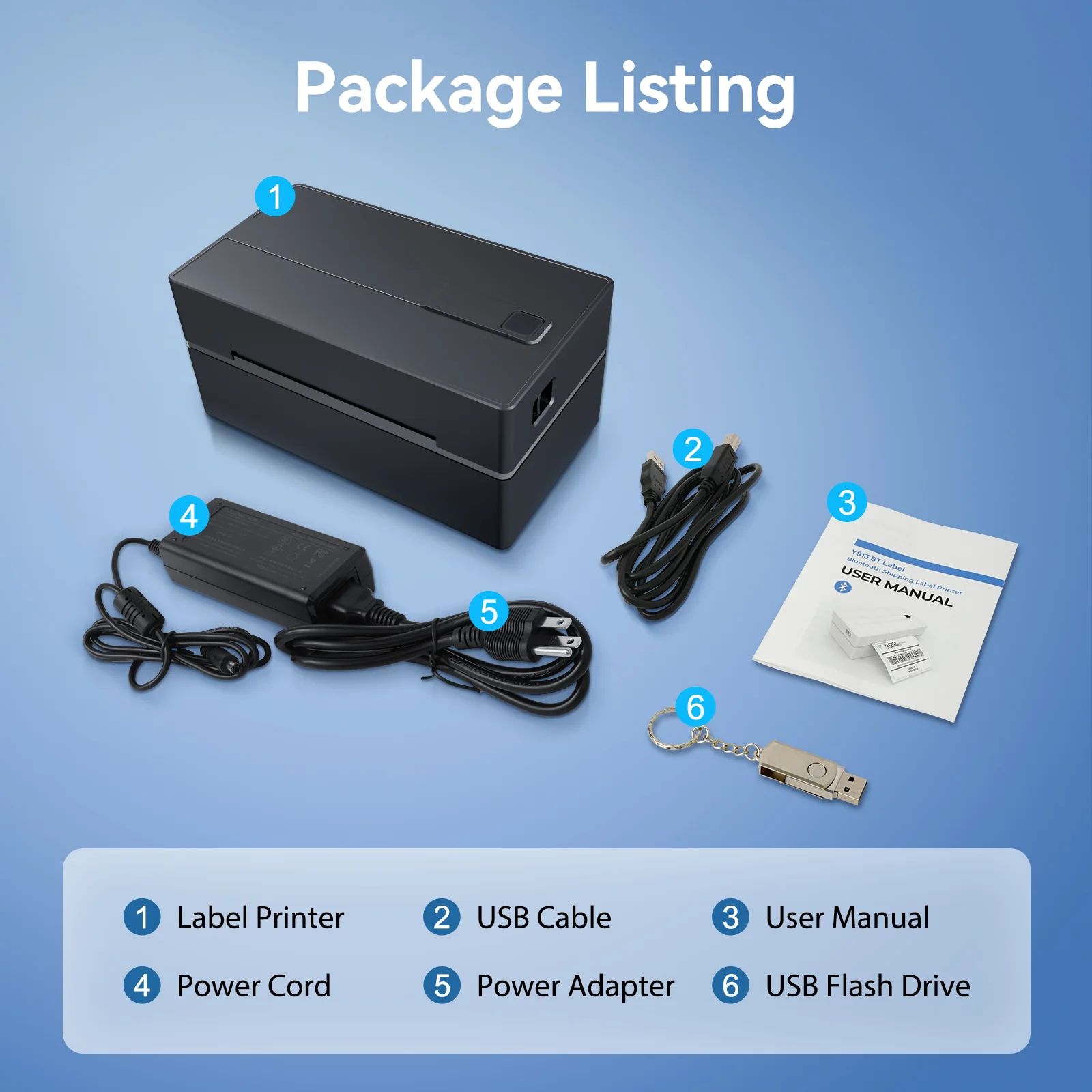 True Image TY813 Thermal Shipping Label Printer 4x6 - USB & Bluetooth Compatible - Image 8