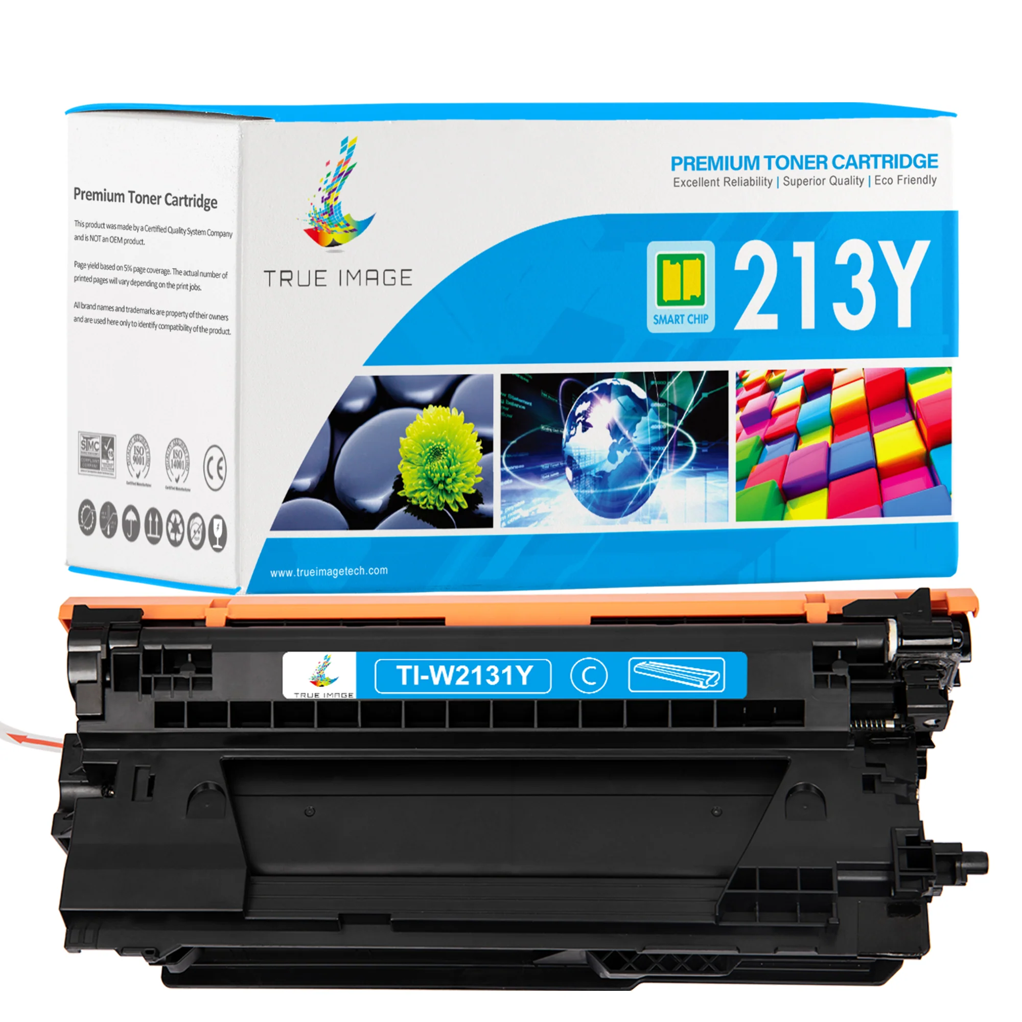 W2131Y - Chip-Ready Compatible HP 213Y Cyan Toner Cartridge | Monitor Toner Level