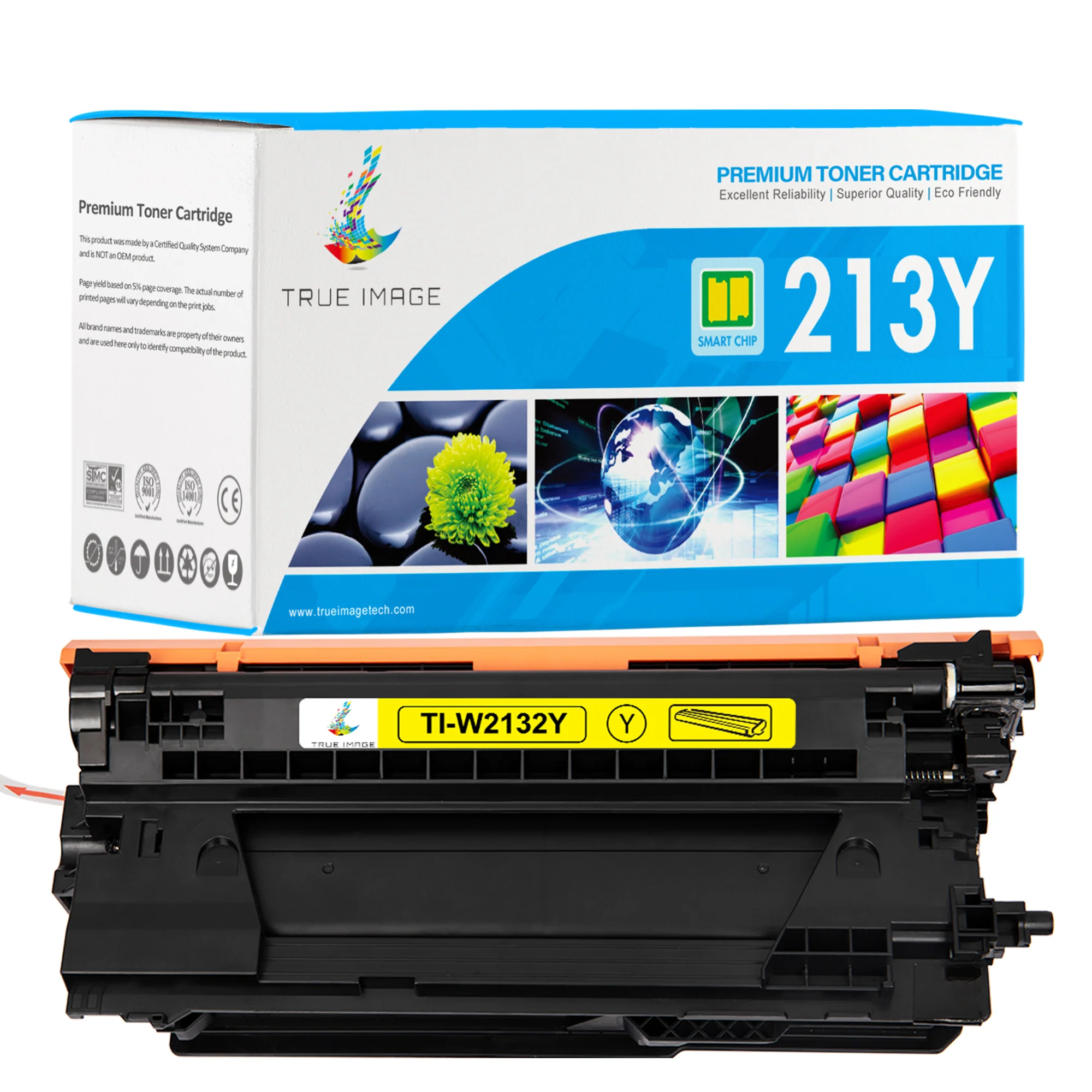 W2132Y - Chip-Ready Compatible HP 213Y Yellow Toner Cartridge | Monitor Toner Level