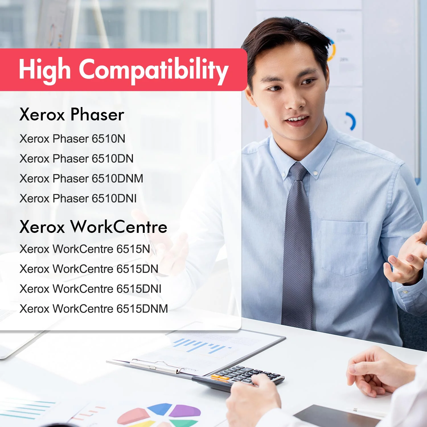 Compatible Xerox Phaser 6510/WorkCentre 6515 Toner Set - High YIeld - Image 2