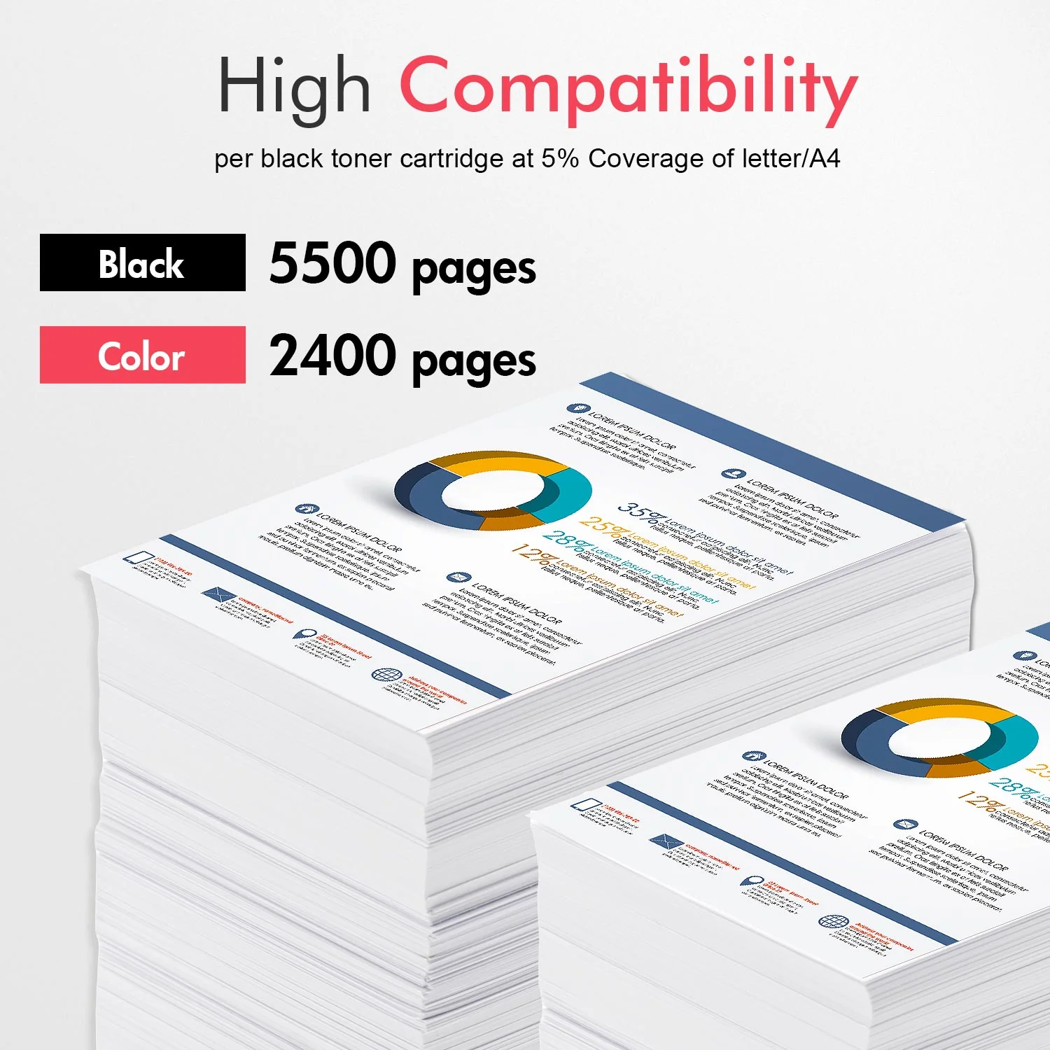 Compatible Xerox Phaser 6510/WorkCentre 6515 Toner Set - High YIeld - Image 3